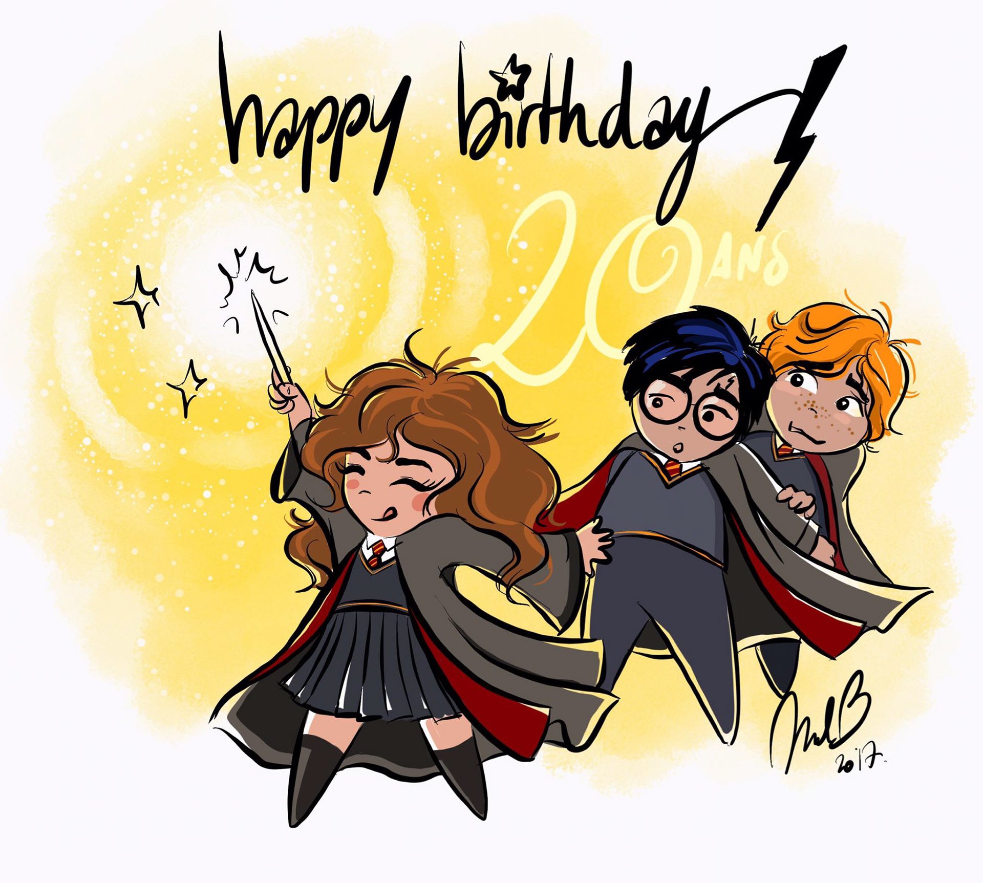 Happy Birthday Harry and friends - Procreate