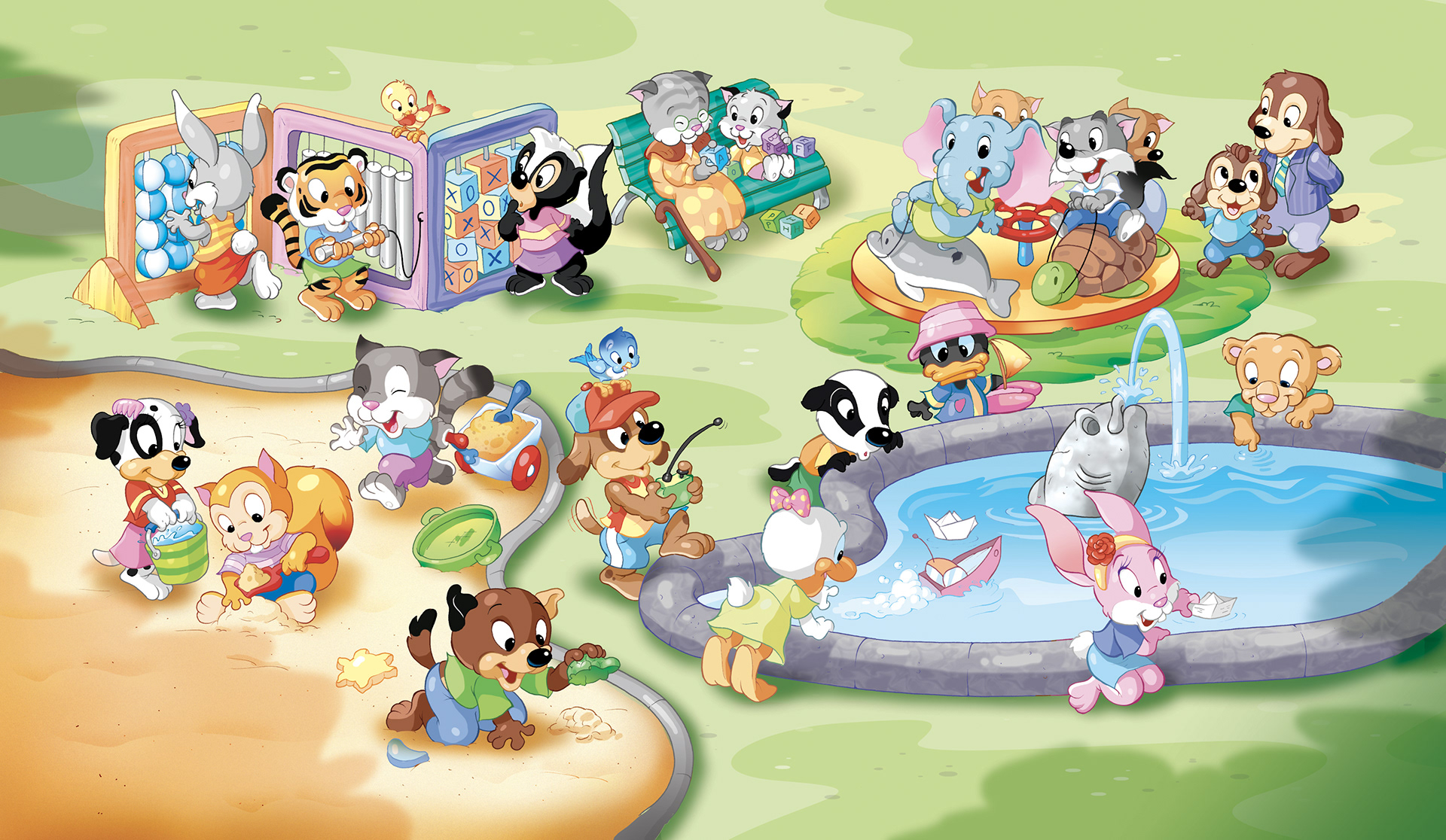 Illustrations for "Parco giochi" Giunti