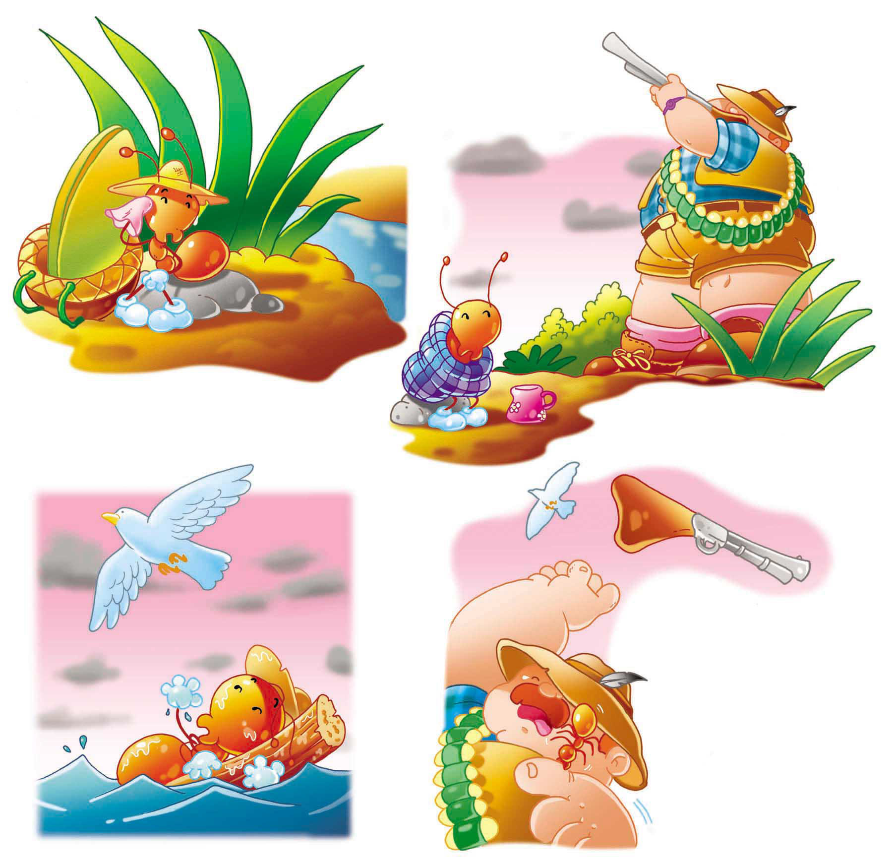 School illustrations for Raffaello