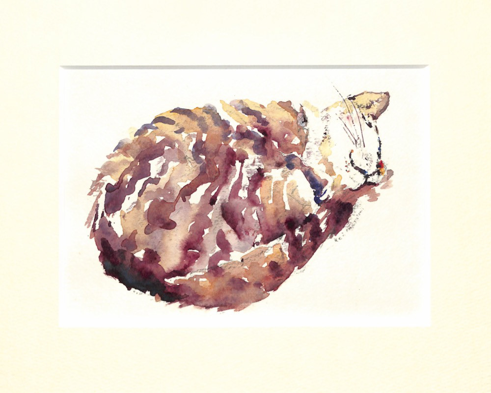 34 ねむる茶色いねこ インチ (203 x 254) ¥8,000