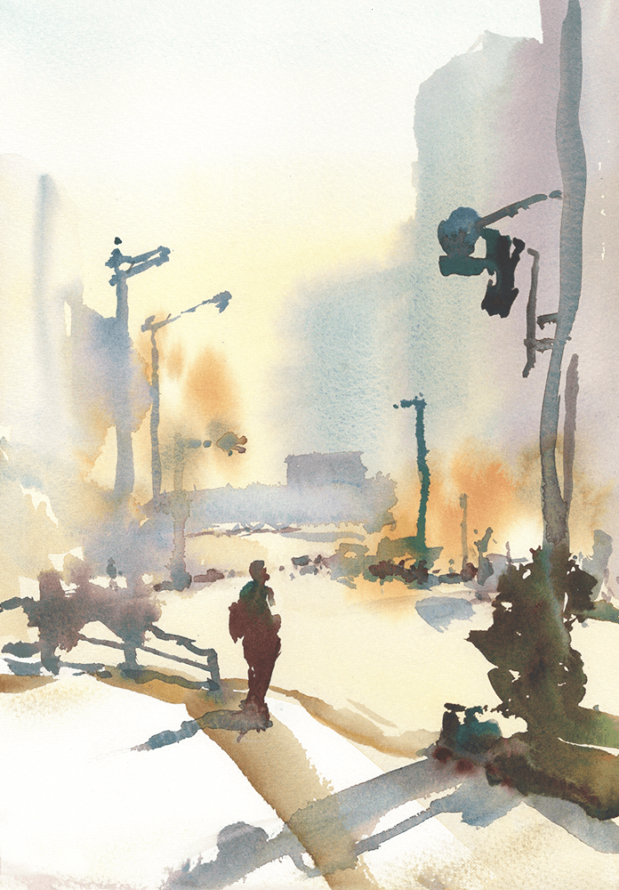 11月の光 November Light 33.2 x 24.2 cm