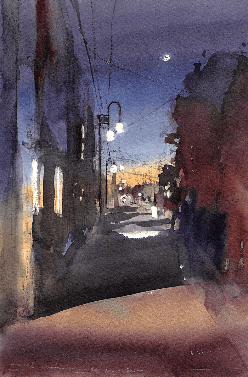 A Beginning of The Night (15.8 x 22.7 cm)