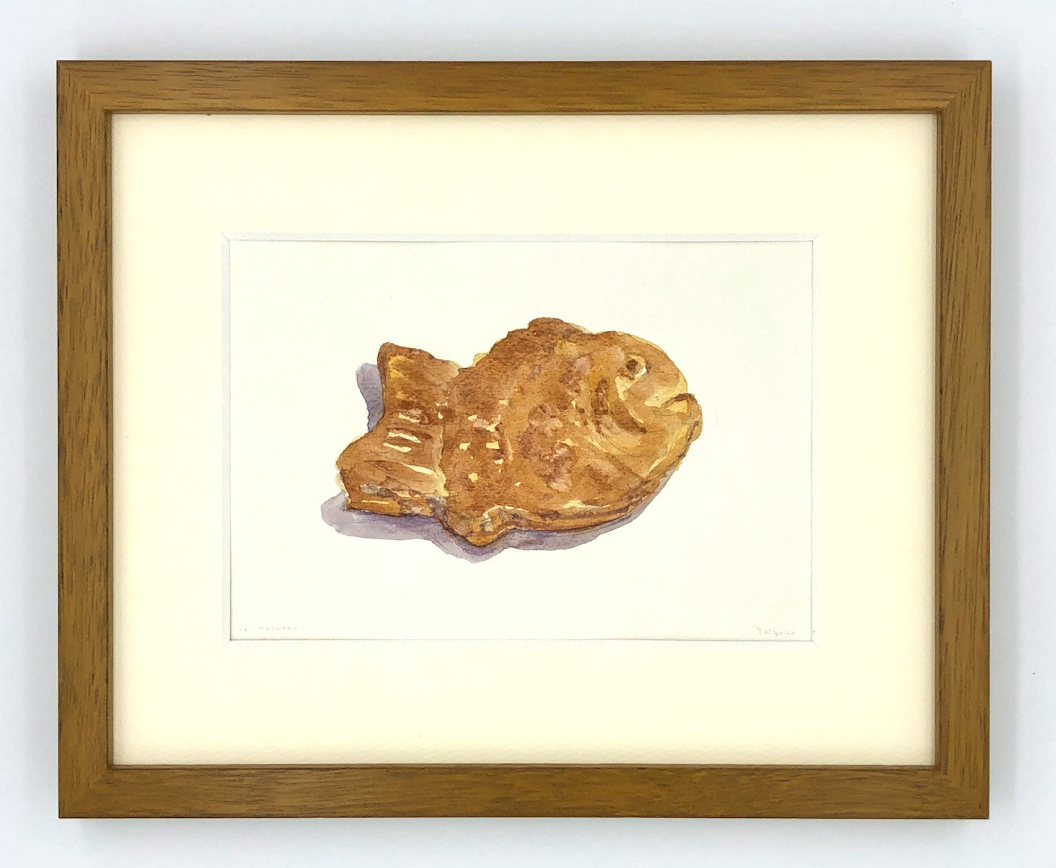 たいやき (25.4 x 20.3 cmの額入り)