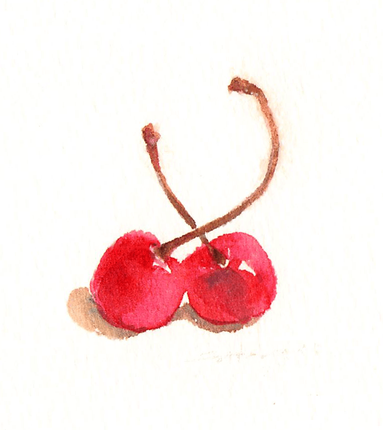レッドチェリー Red Cherries (6.5 x 6 cm)