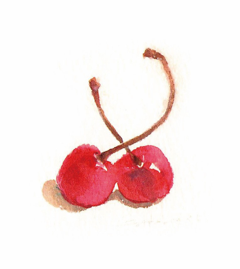 レッドチェリー Red Cherries (6.5 x 6 cm)