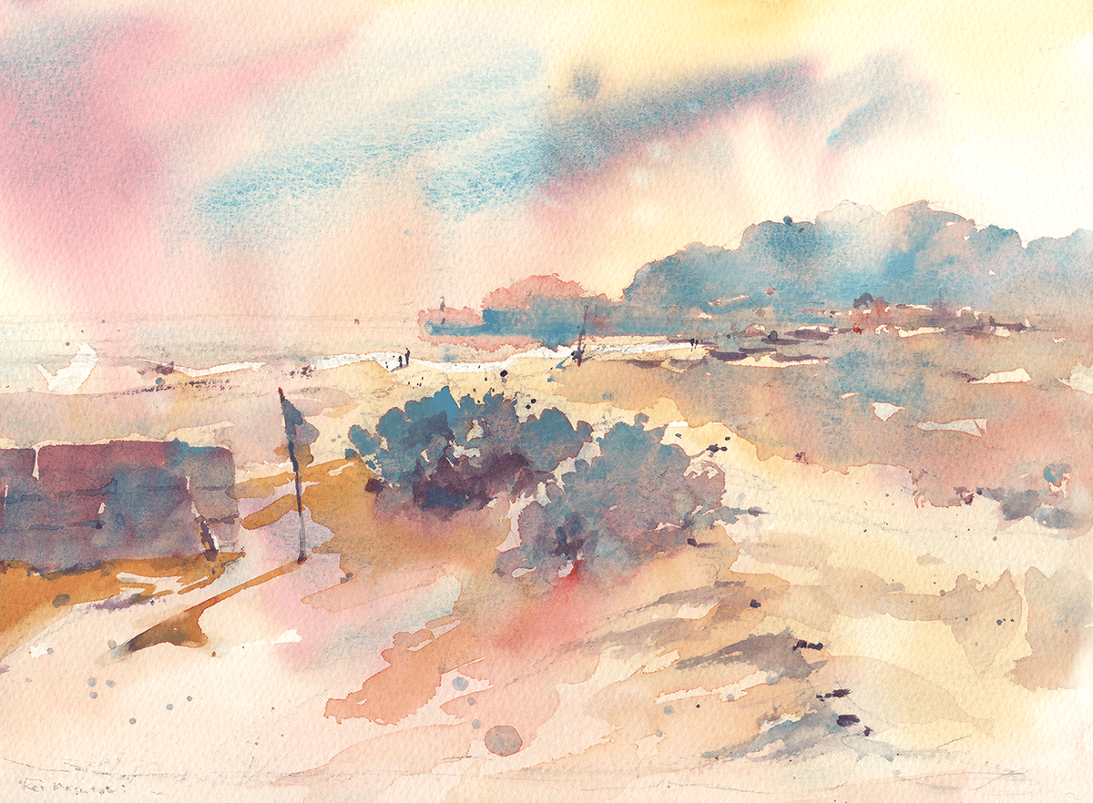 The Seashore 海辺 (33.2 x 24.2 cm)