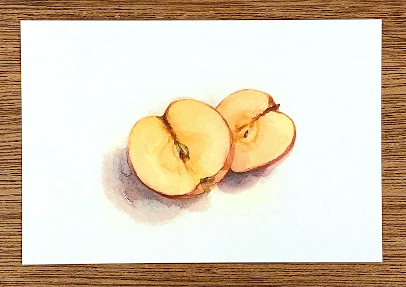 半分に切ったりんご Apple Cut In Half