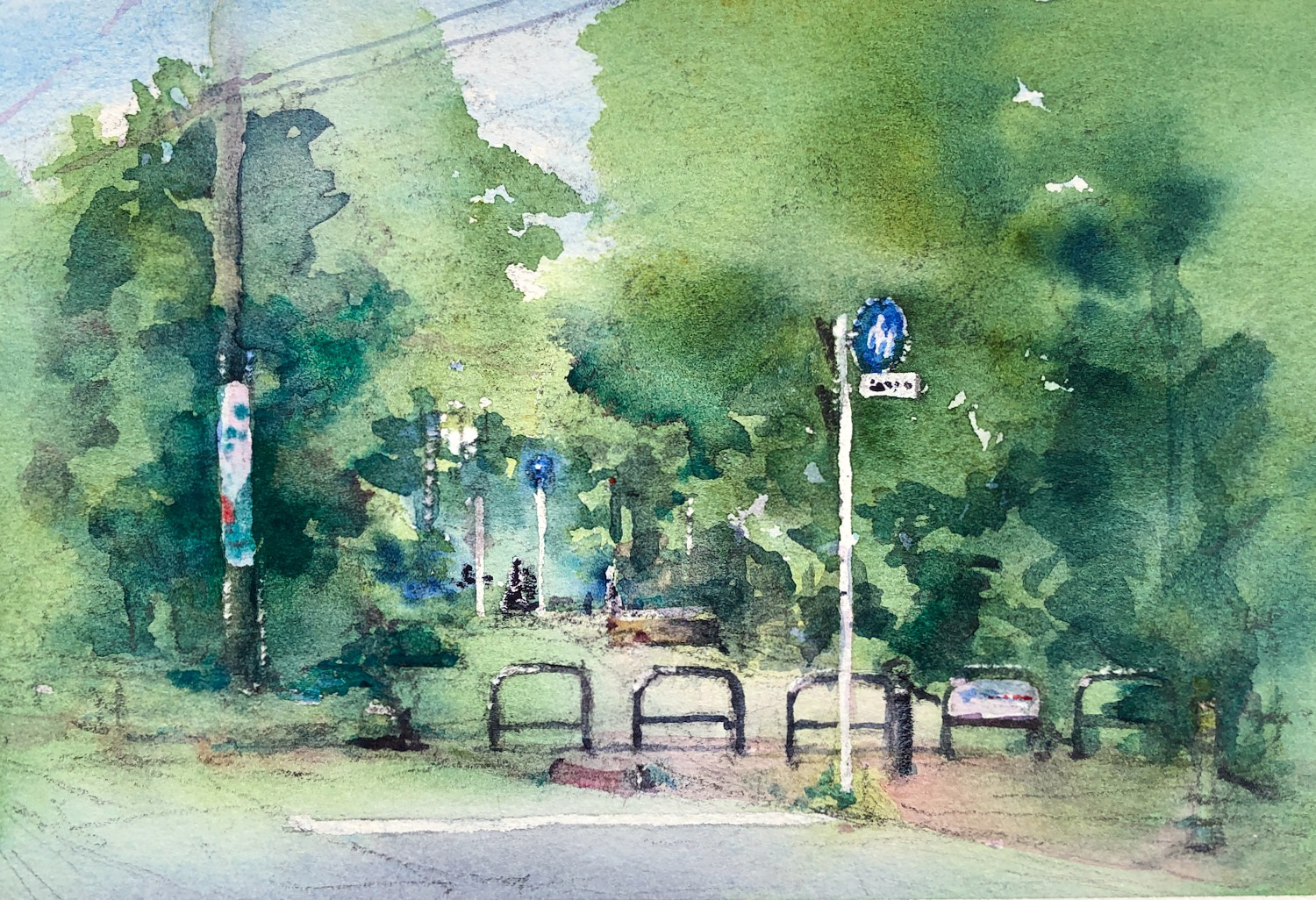 狭山・境緑道 Sayama-Sakai Greenpath 18 x 12.5 cm