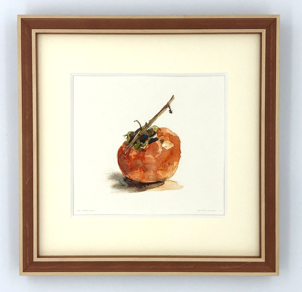15 枝つきの柿 20角 (200 x 200) ¥12,000