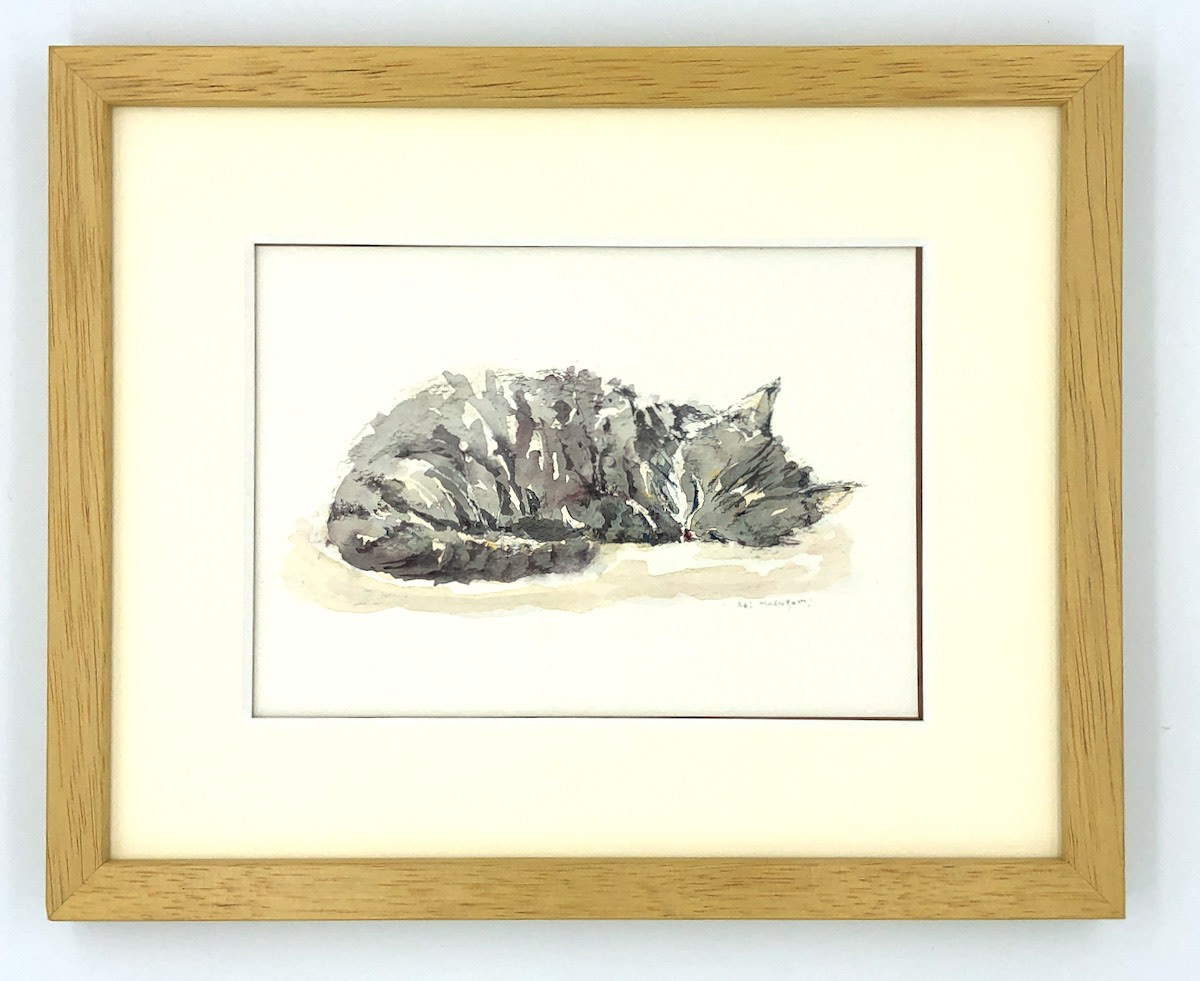 12 ねむる灰色のねこ インチ (203 x 254) ¥15,000