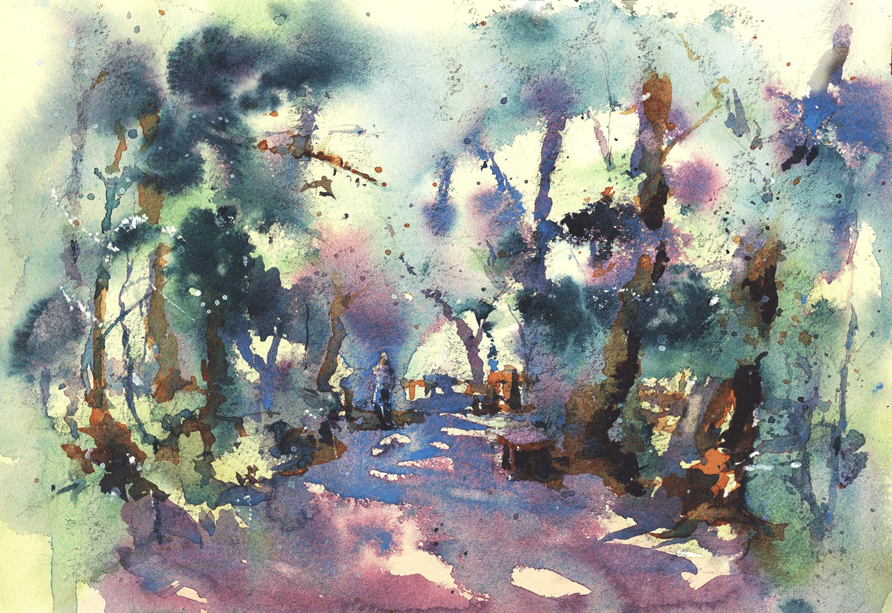 玉川上水緑道 Tamagawa Aqueduct Greenpath 28 x 19.5 cm