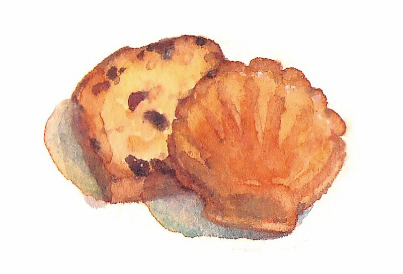 パウンドケーキとマドレーヌ	Pound Cake and Madelaine (7 x 5.5 cm)