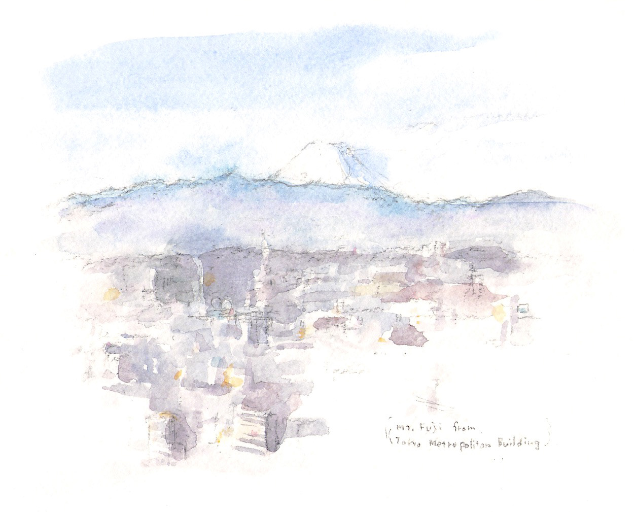 都庁から見た富士山