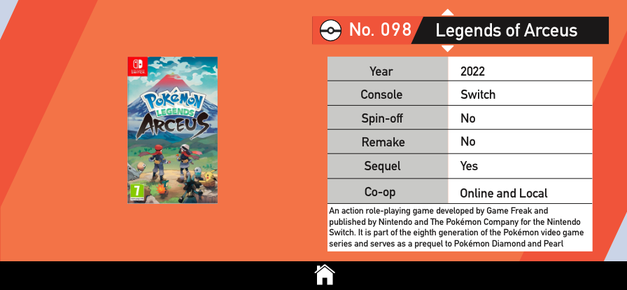 Generation 1 - Kanto, Arceus Information Screen