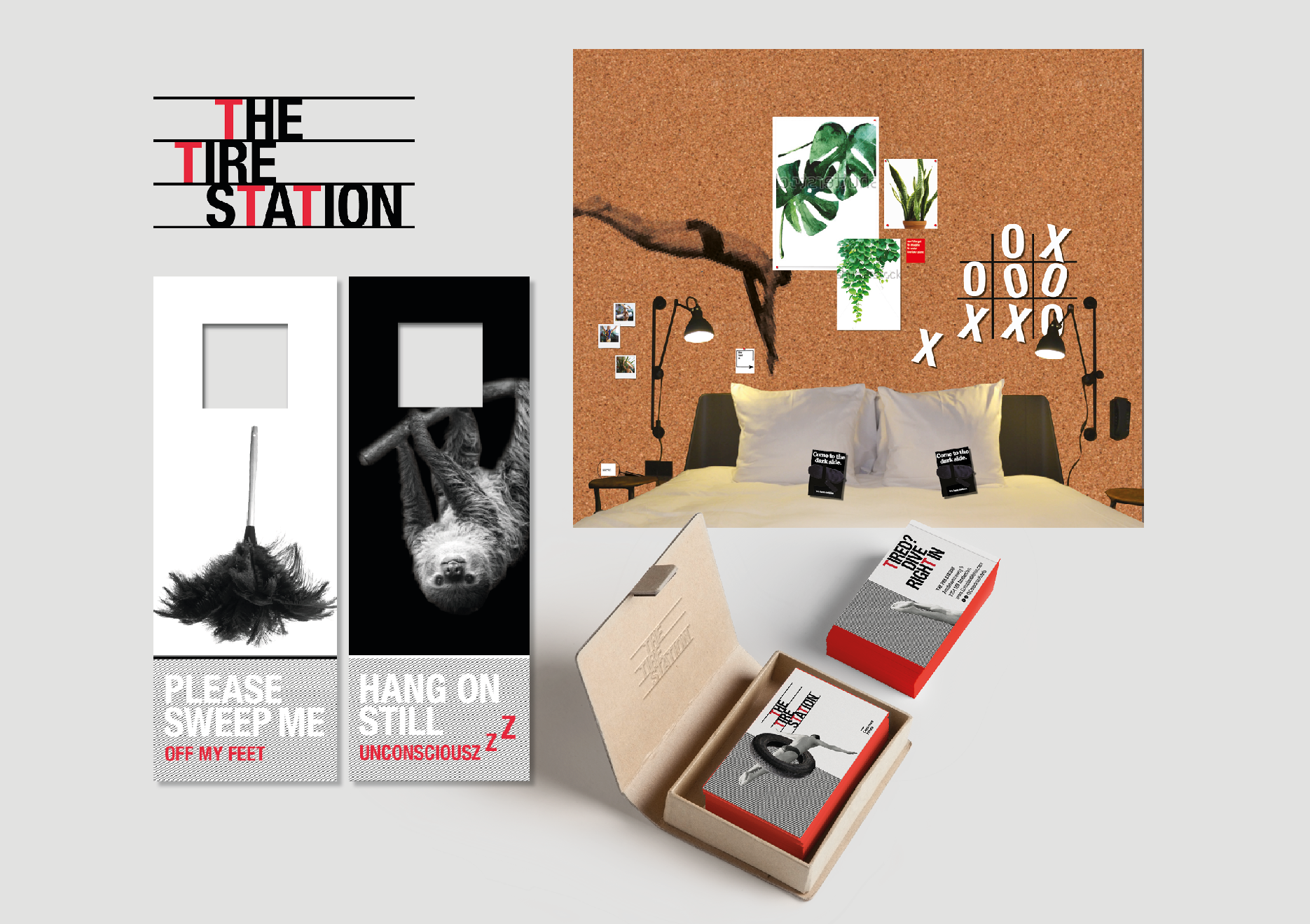 Hotel branding room design business cards