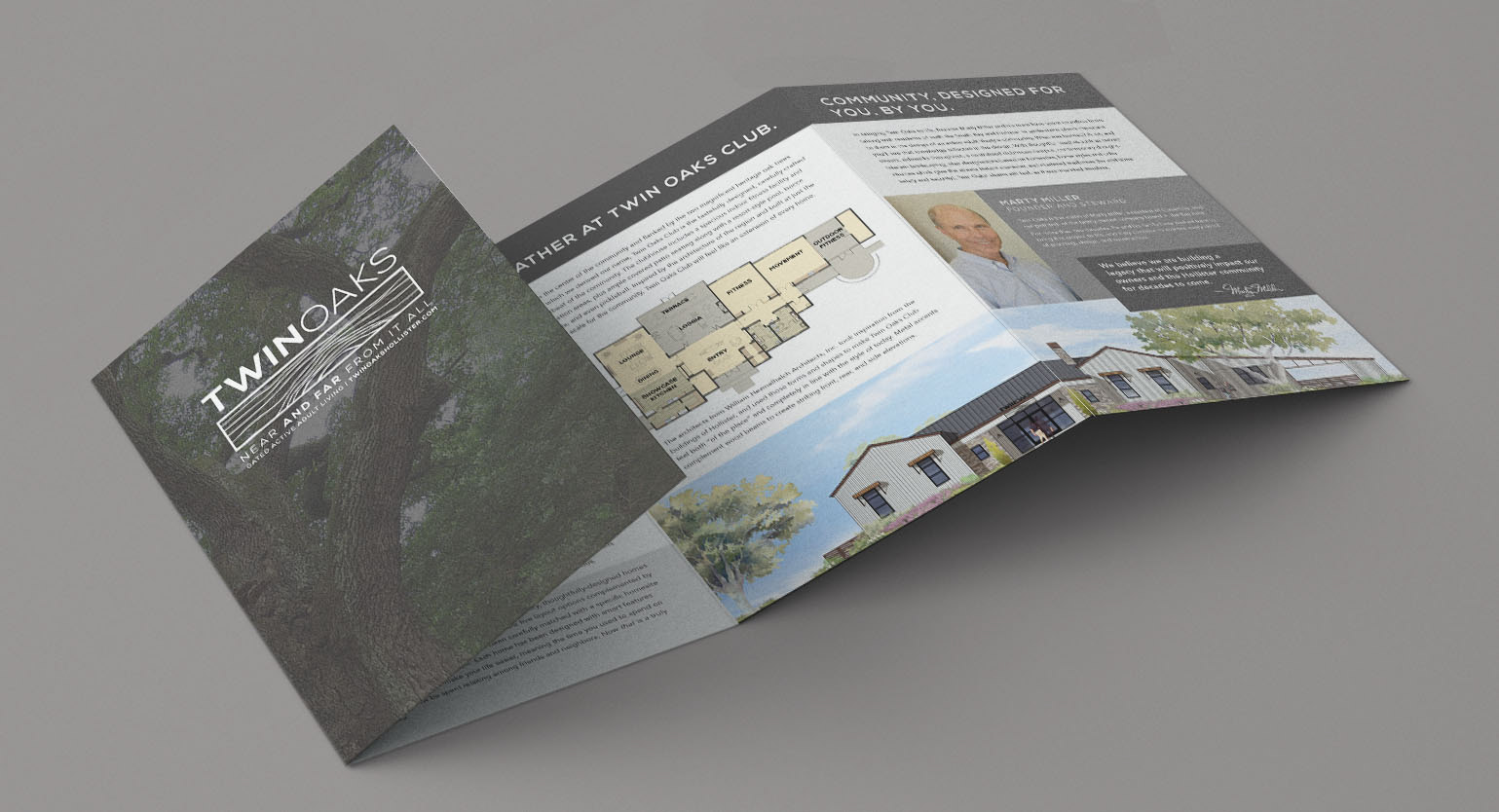 Brochure featuring the brand mission and vision behind the project