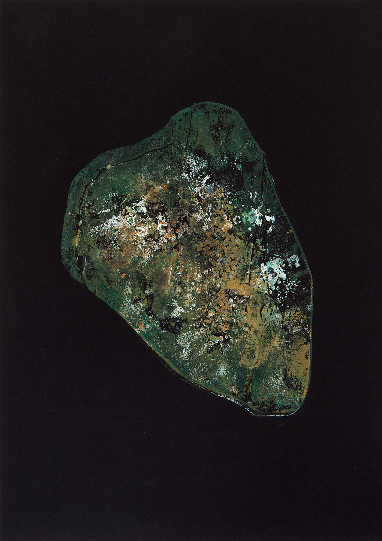 Michal-Sophia Tobiass, Turmeric Snake, 2020, monotype on paper, 42X29.7 cm