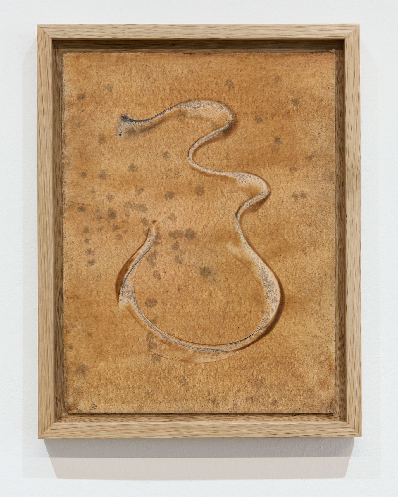 Serpentine Calligraphy, 2022, Arches paper, liquid ink, inkstone, solid oak frame, 41.5 × 31.5 cm (framed)