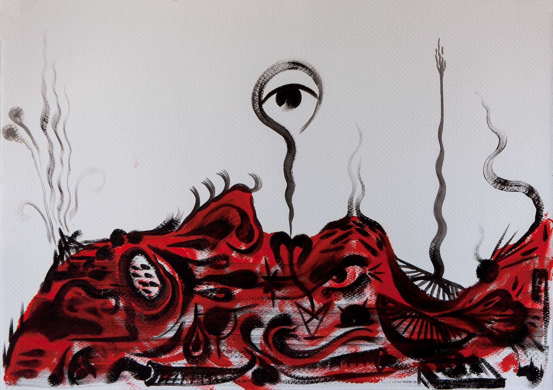 Avi Sabah, Untitled, 2022, oil on paper, 50X70 cm