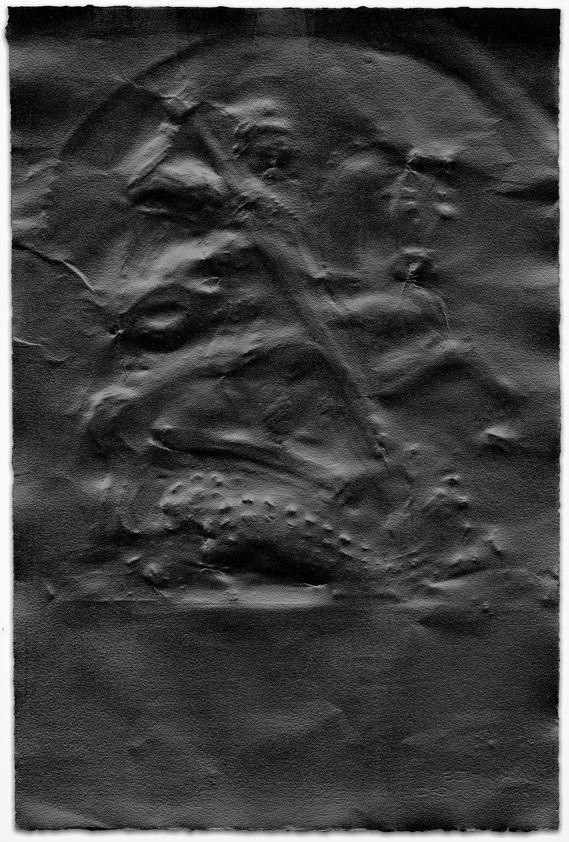 Michal-Sophia Tobiass, Al-Khader, 2017, water print and black color, 56X38 cm