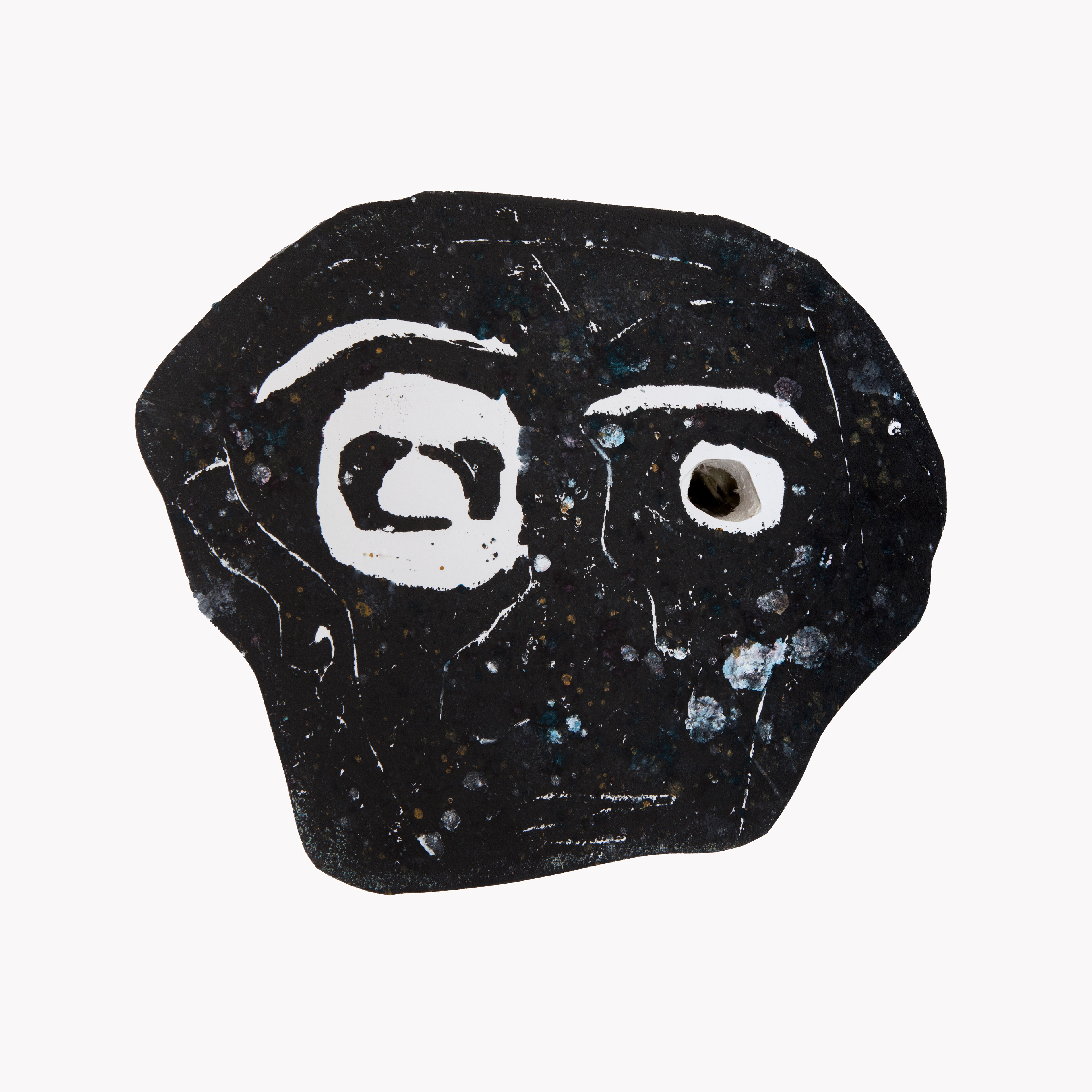 Michal-Sophia Tobiass, Mother Stone with a hole in the eye, 2020, monotype on paper, 20X23 cm