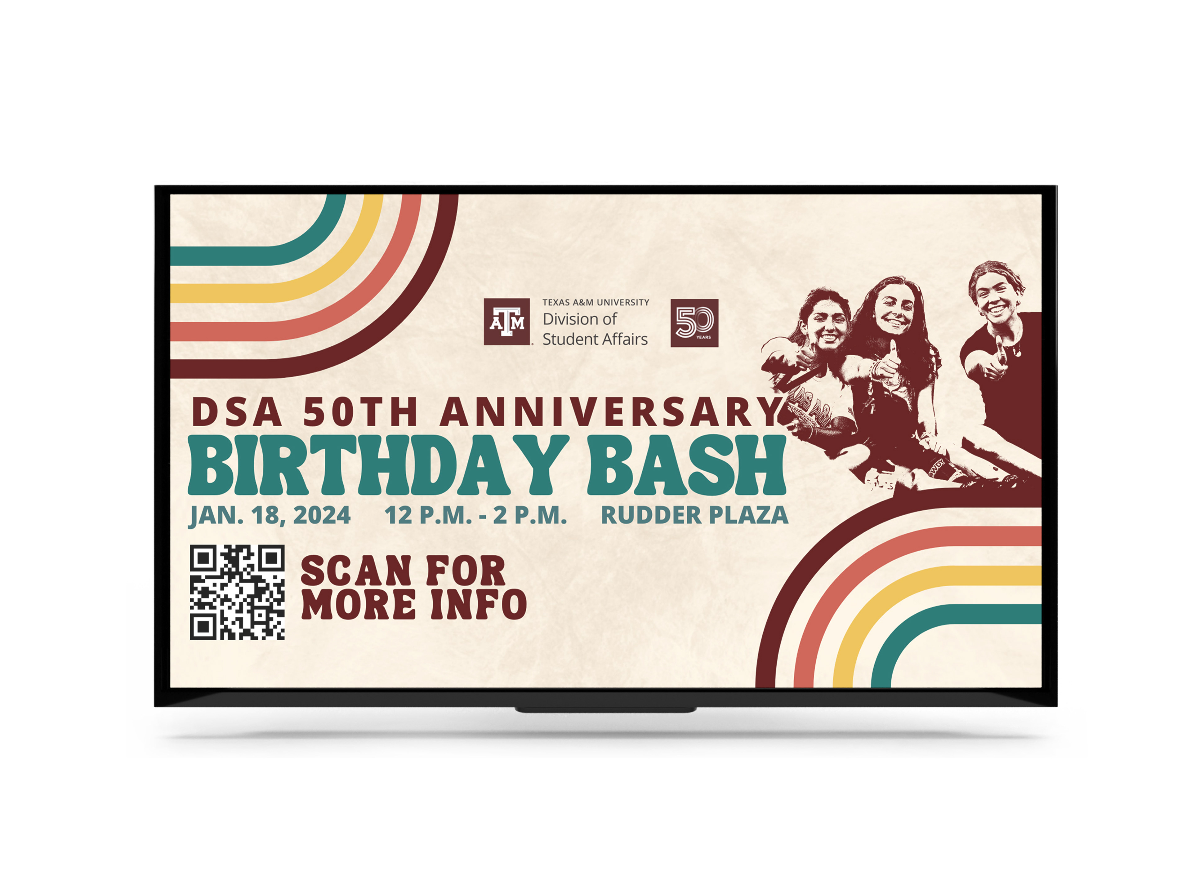 50th Birthday Bash Digital Sign