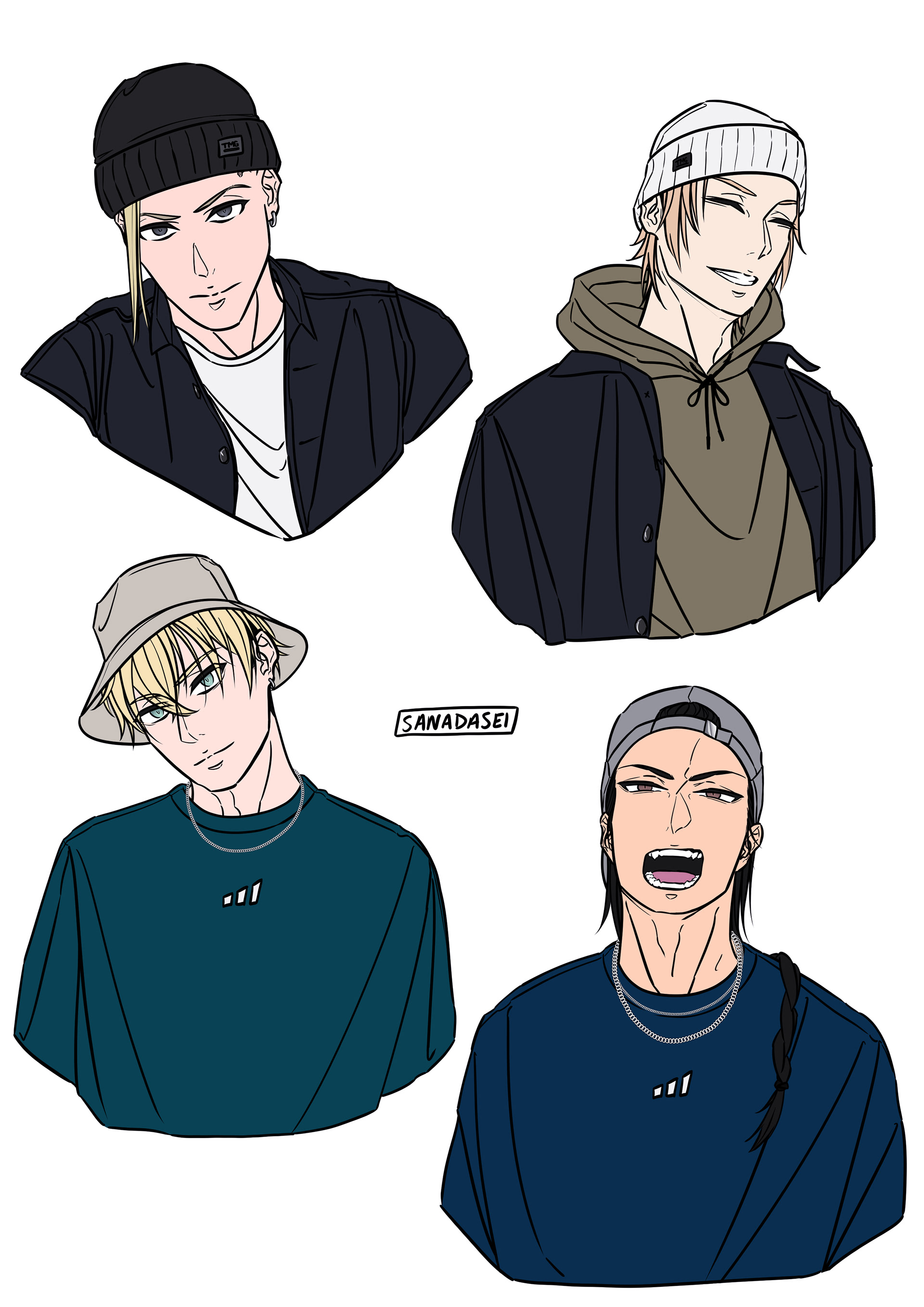 Draken, Mikey, Chifuyu, Baji (Tokyo Revengers)
