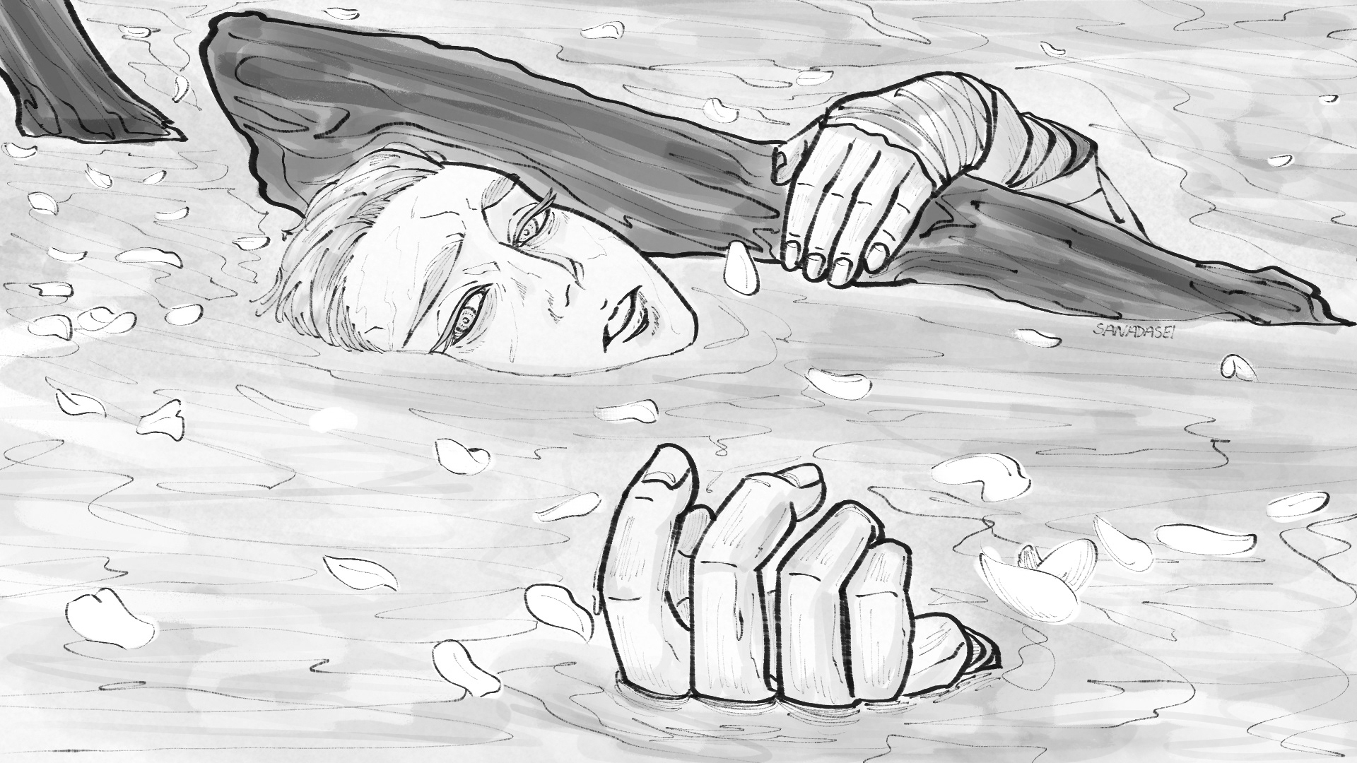 The Rapids. Ink on Digital Canvas. 2024.