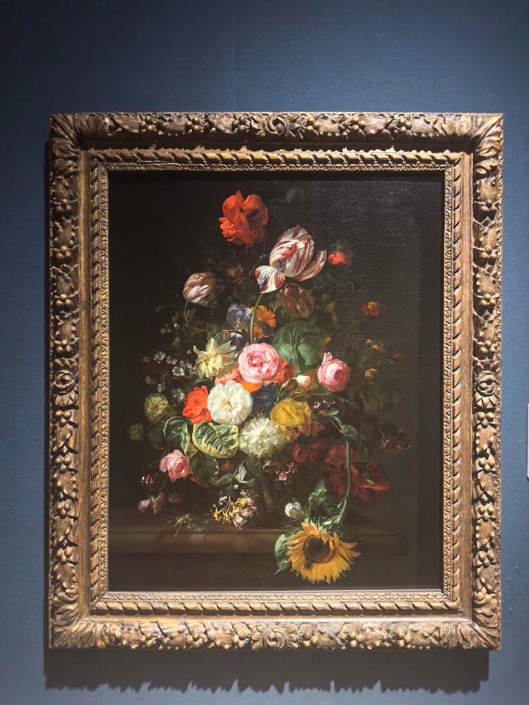 Rachel Rush, Still Life of Flowers in a Glass Vase on a Marble Ledge, 1710, The National Gallery, London, Photo by Kianoush Poyanfar