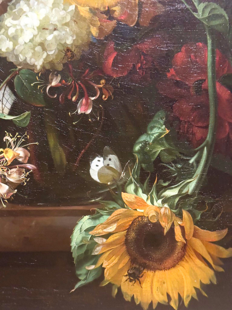 Rachel Rush, Still Life of Flowers in a Glass Vase on a Marble Ledge, 1710, The National Gallery, London, Photo by Kianoush Poyanfar