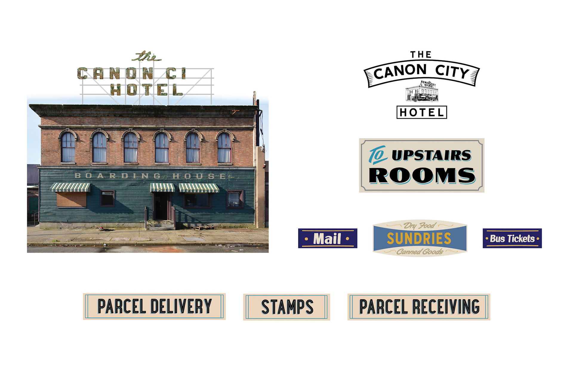 Exterior Hotel signage • Hotel logo • Interior hotel signage