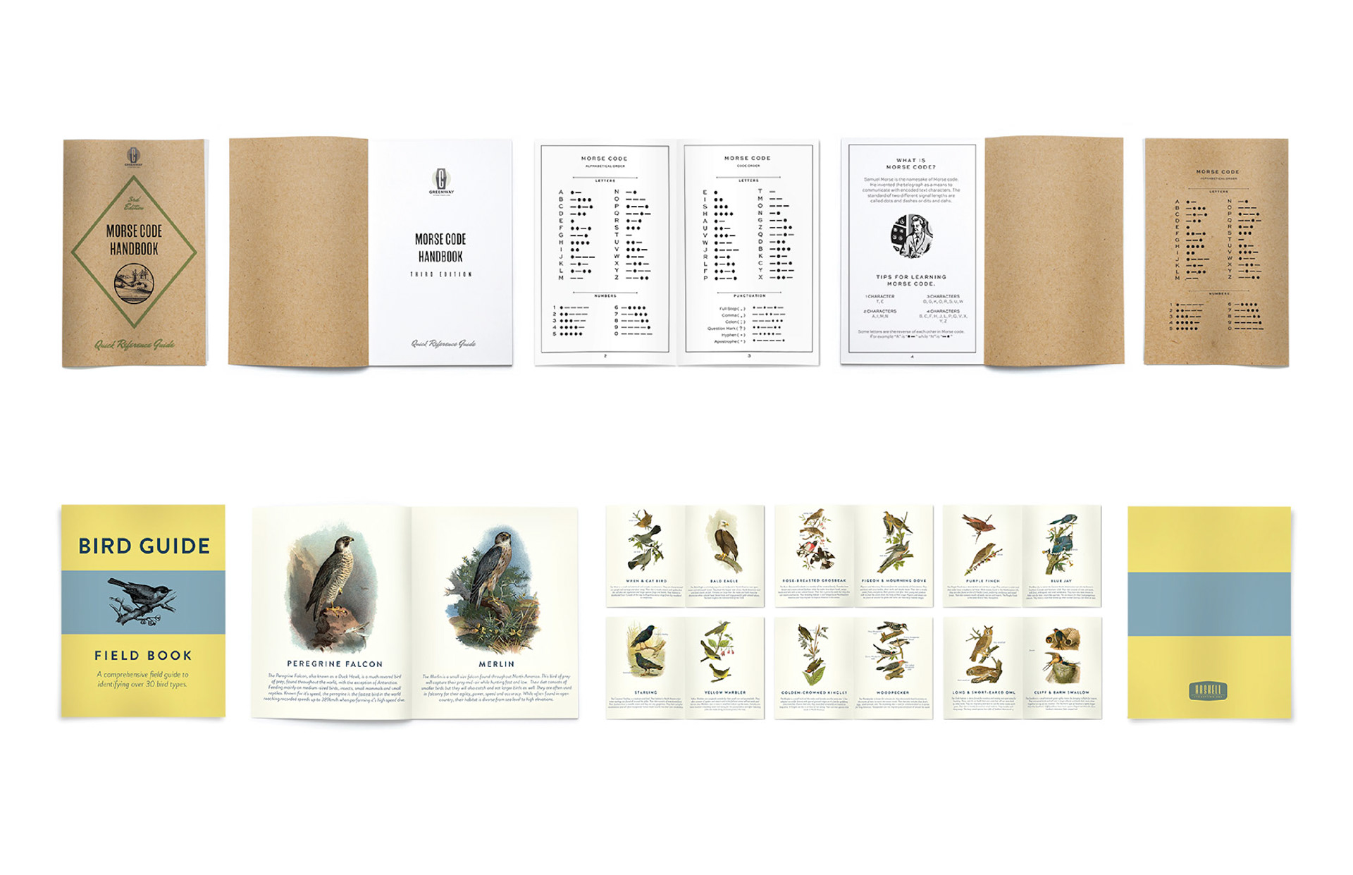 Morse Code booklet • Bird guide booklet