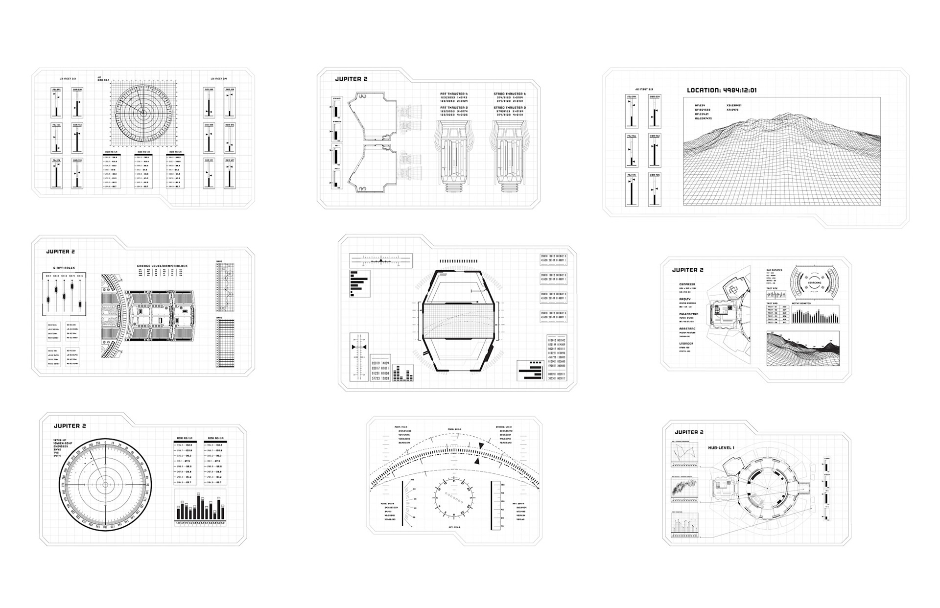 Flight deck practical screen graphics