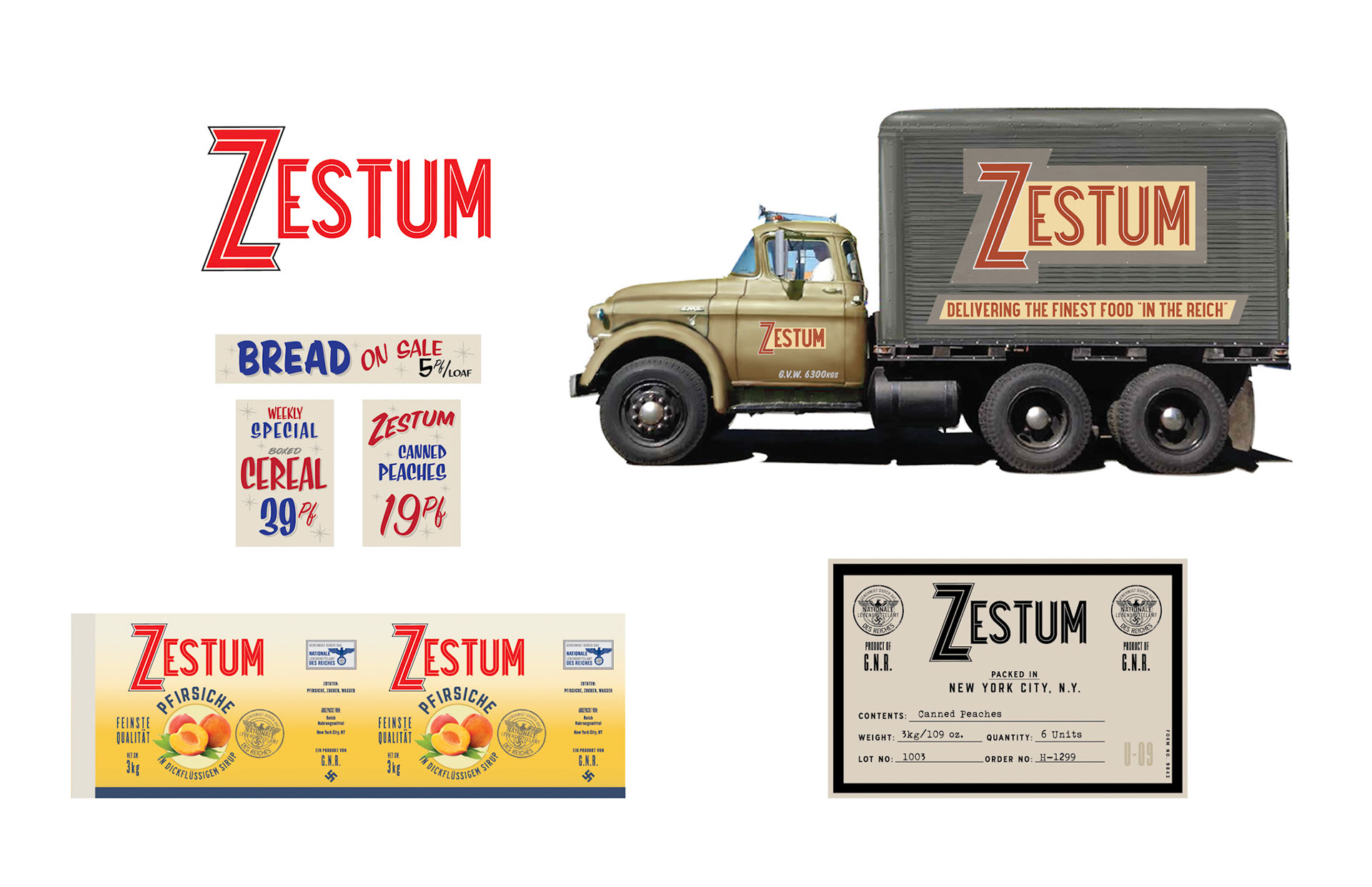 Zestum logo • Vehicle graphics • labels • Show cards