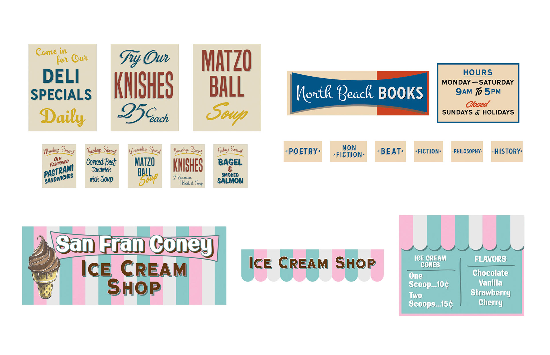 Show cards • Exterior SF street signage