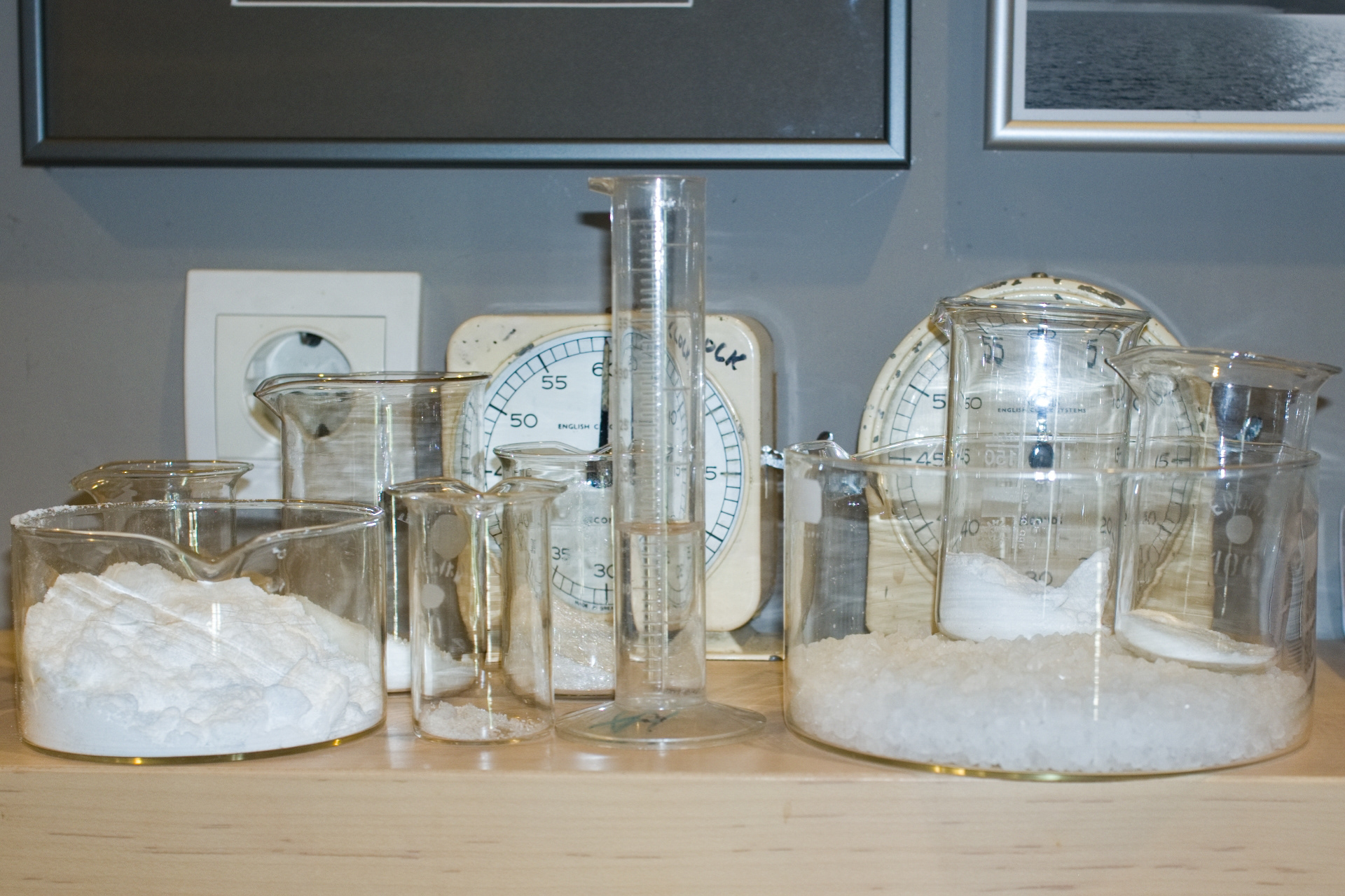 chemicals before solution