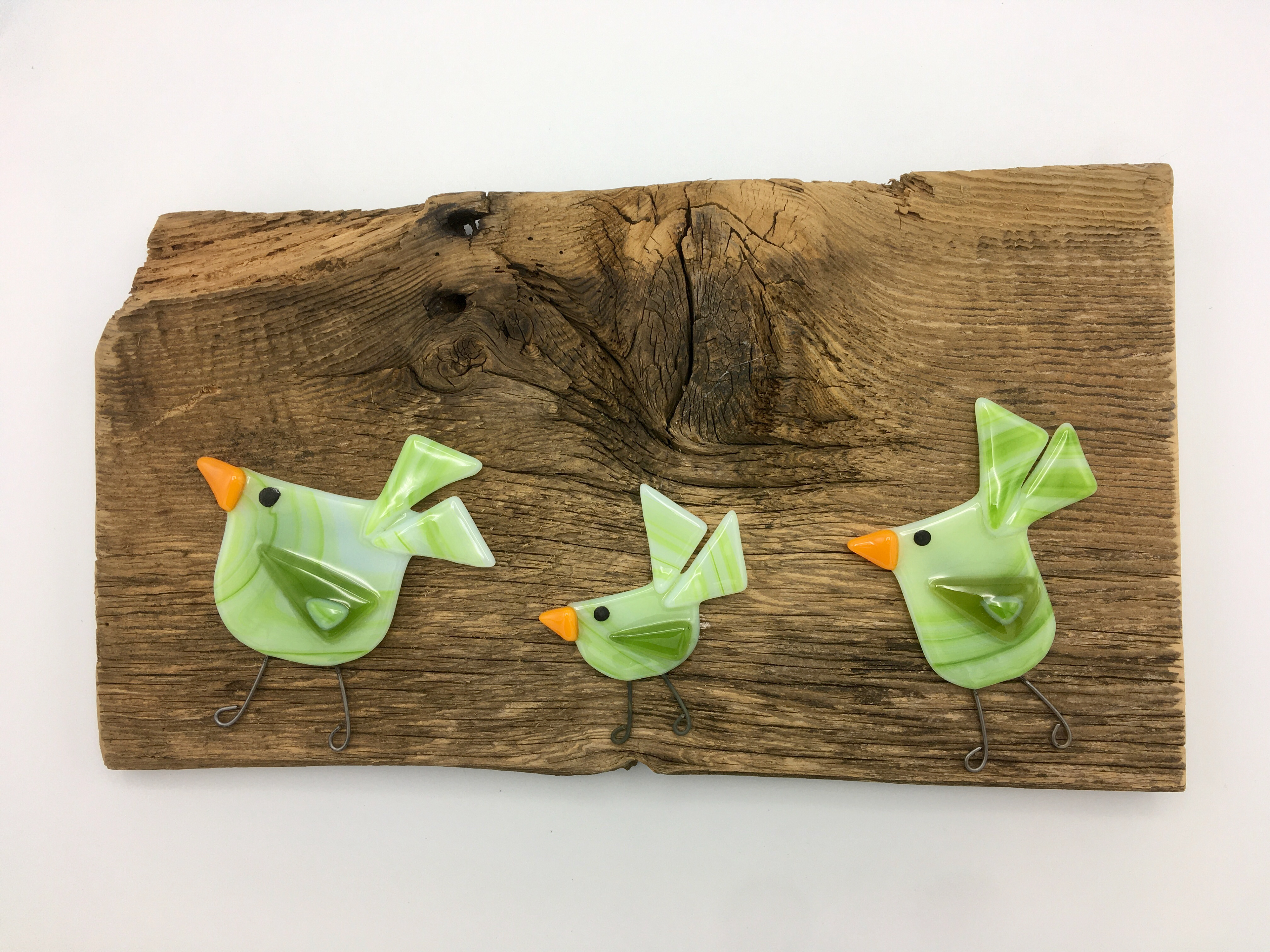 Green birds #3 (11.5" x 6.5")