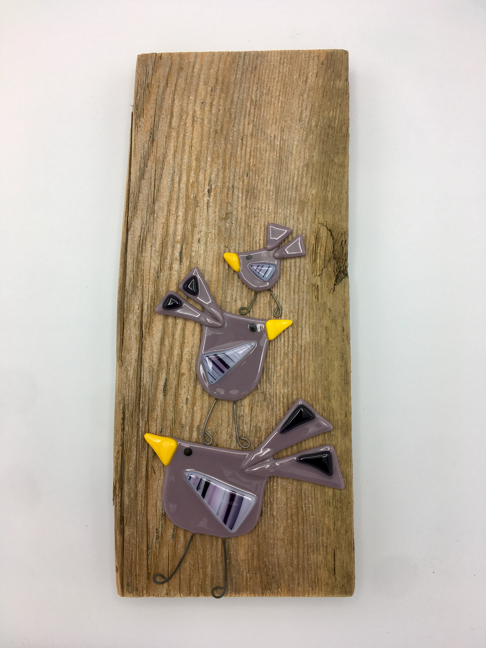 Purple birds #2 (5" x 12")