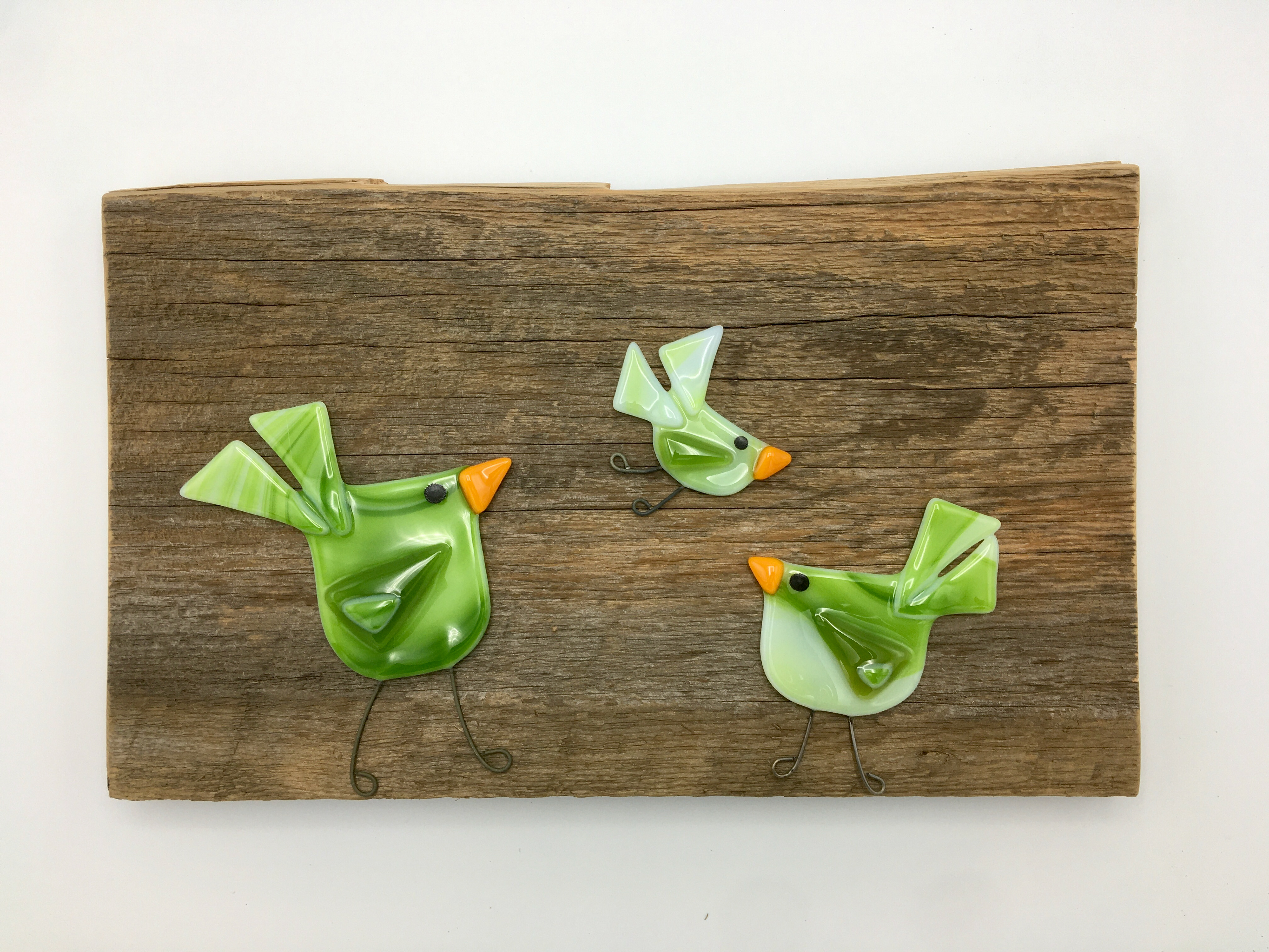 Green birds #4 (12" x 7.5")