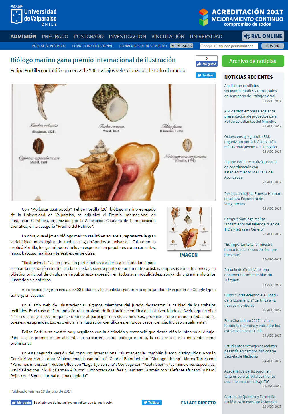 Noticias UV, 23 de agosto de 2014