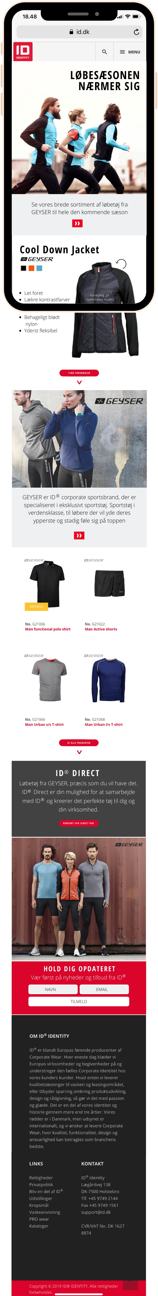 Landing page for smartphone