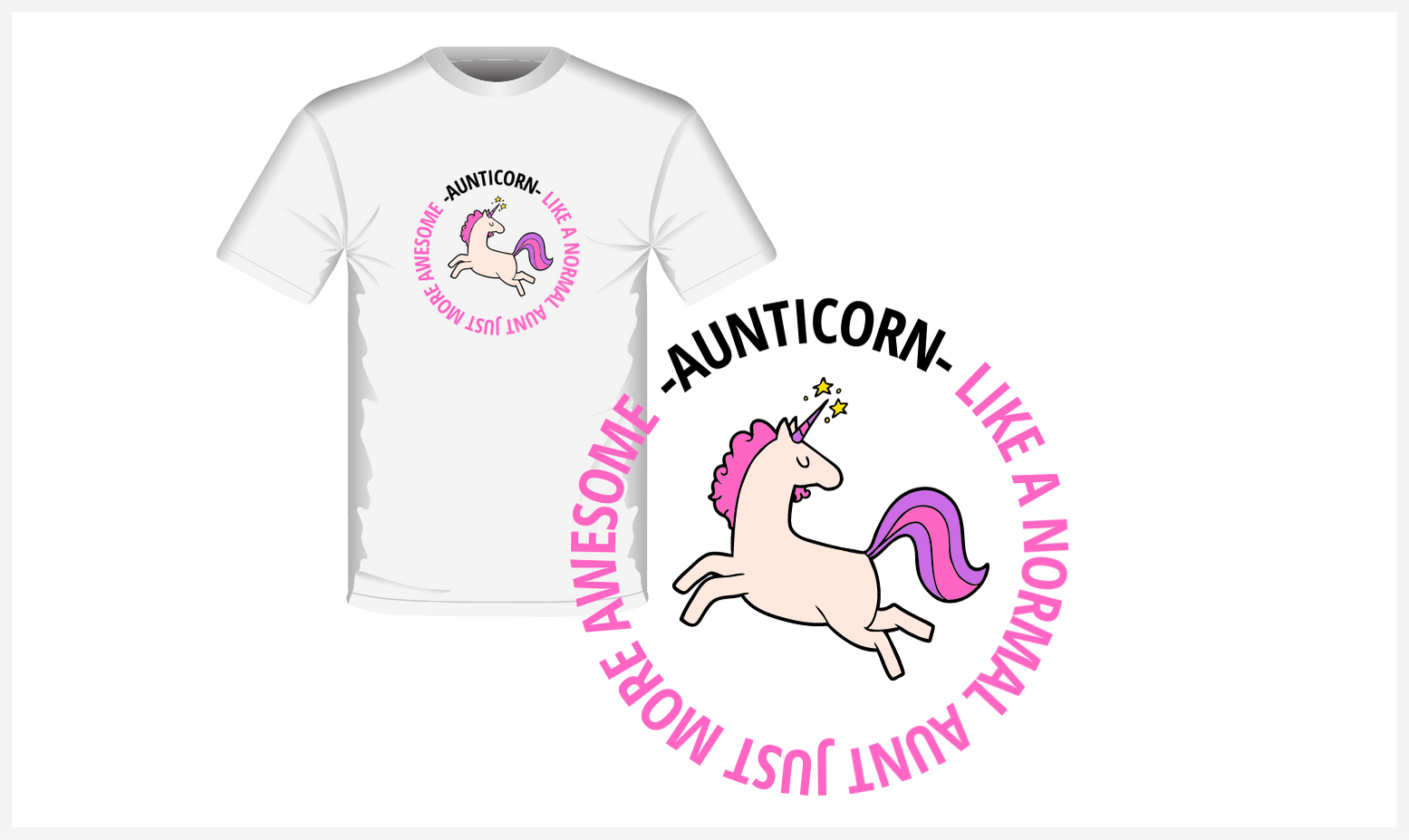 T-shirt Design for Aunticorn