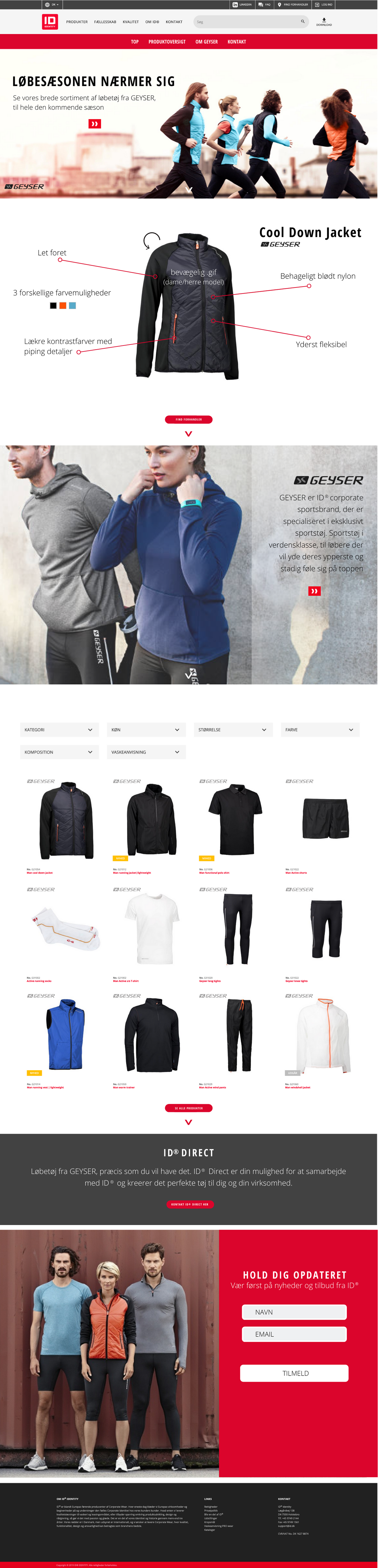 Landing page for computer skærm