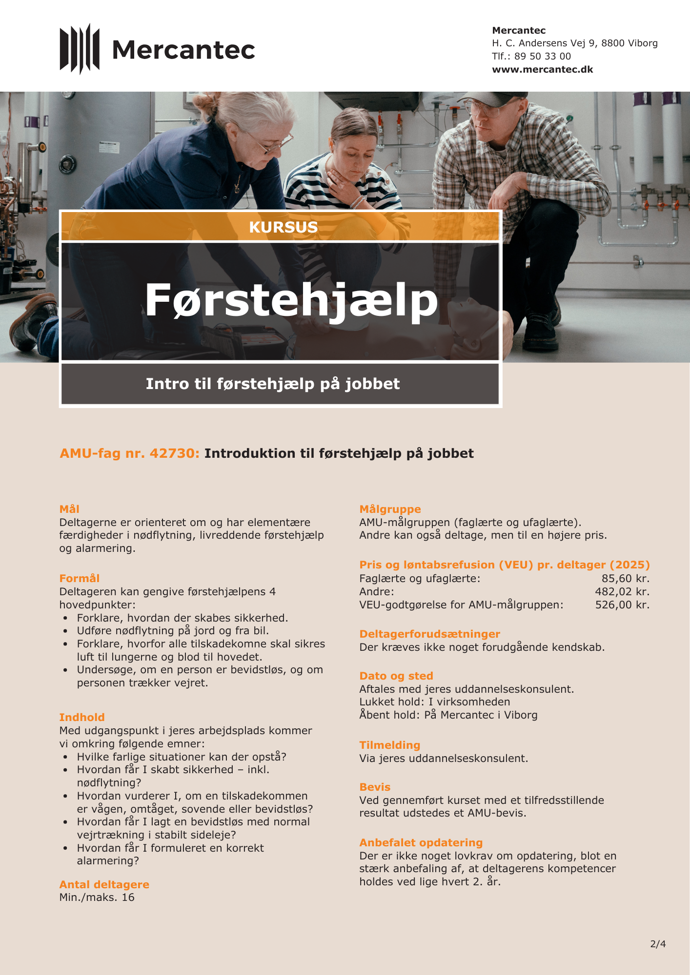 Fakta ark til AMU kursus