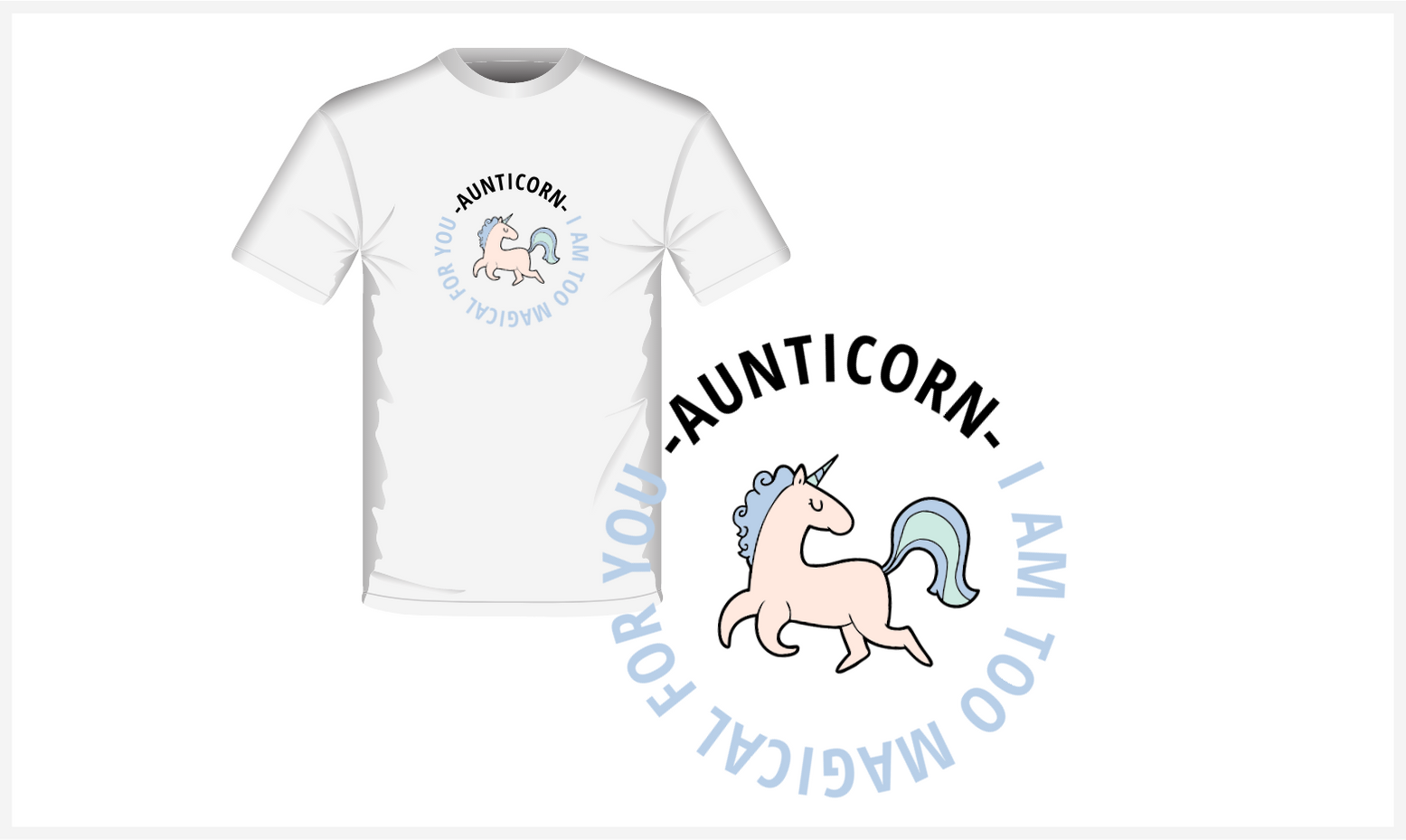 T-shirt Design for Aunticorn