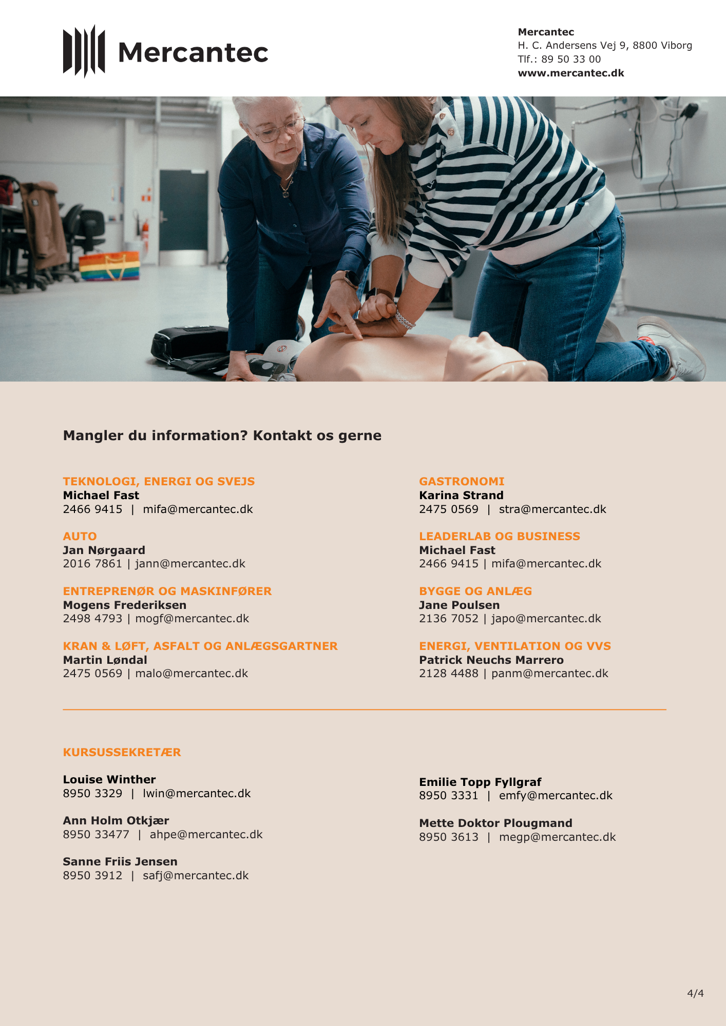 Fakta ark til AMU kursus