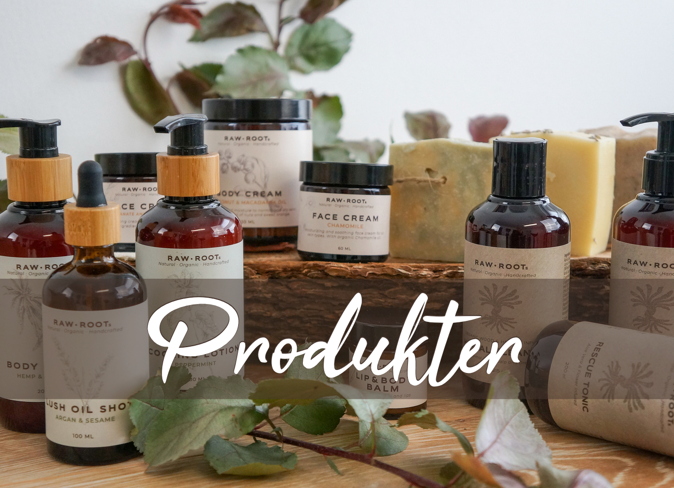 Webshop forside knap "Produkter"