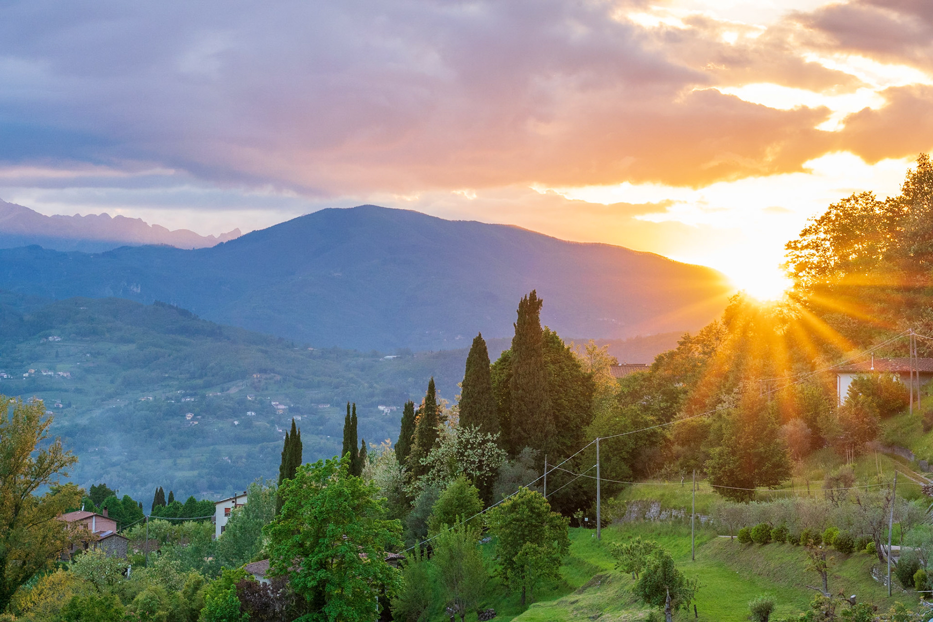 Sunset over Barga
