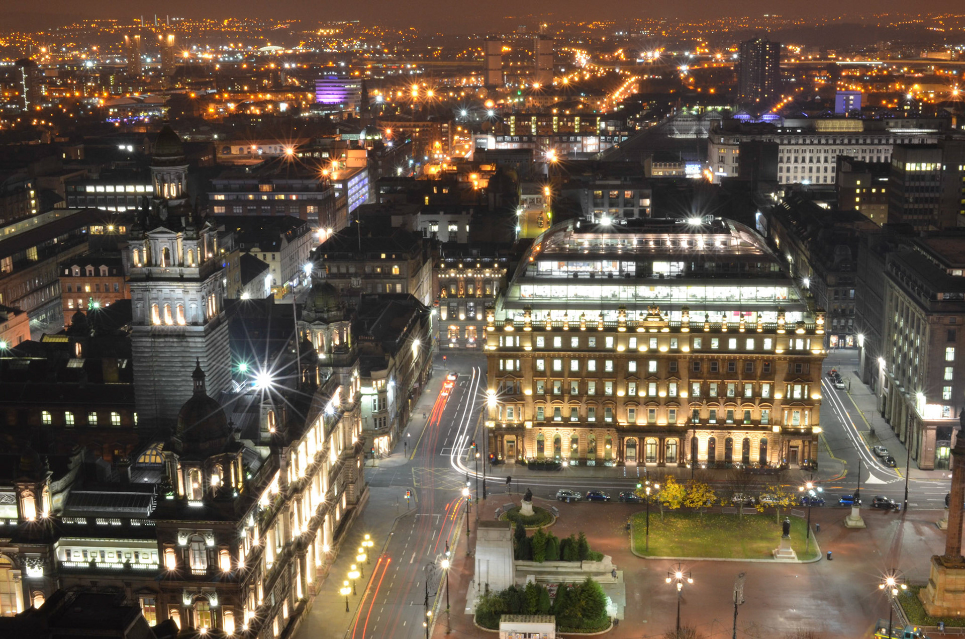 Birds Eye View of George Square, Glasgow