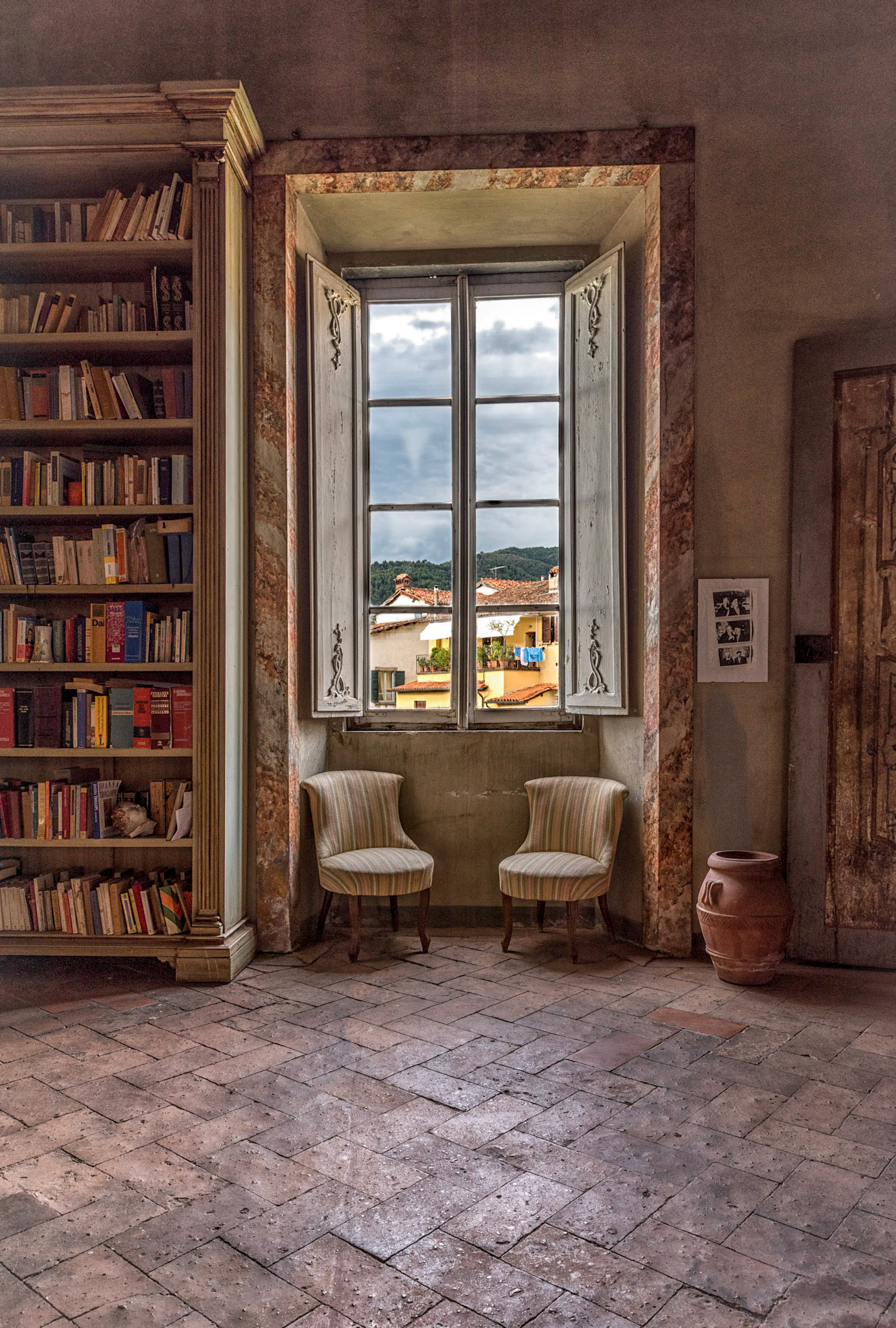 View from the window in Casa Cordati, Barga